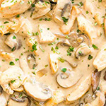 creamy chicken mushroom pasta